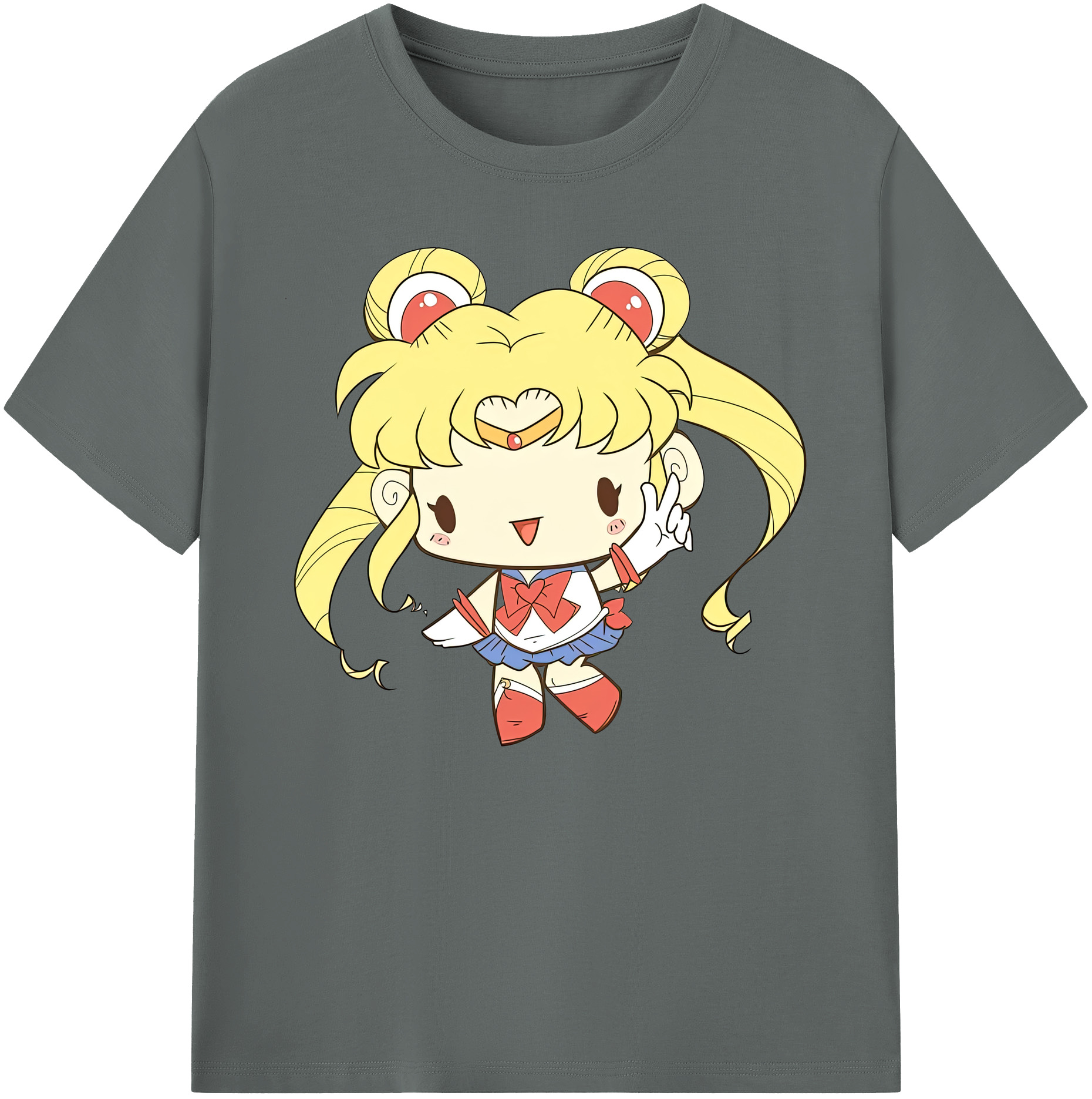 （画像用） 美少女戦士セーラームーン 月野 うさぎ つきの うさぎ Sailor Moon Tsukino Usagi 綿100％ メンズ半袖Tシャツ｜肌触りやわらか＆通気性
